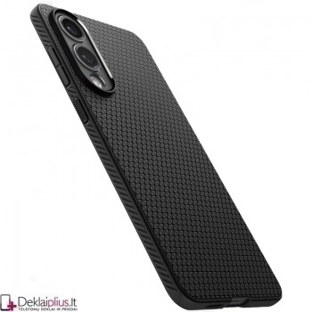 Spigen Liquid Air guminis dėklas - juodas (Samsung Galaxy S25 Edge)